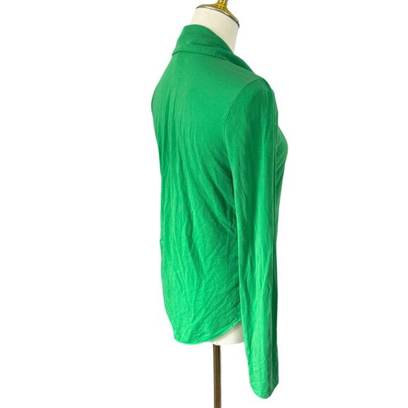Wilfred Aritzia Pose Green Button-Up Shirt Tencel Lyocell Demure Bold Maximalist - Picture 10 of 13